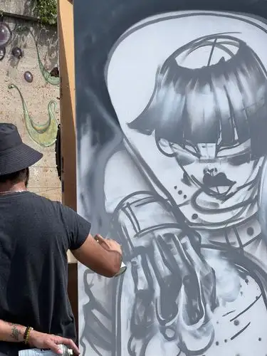 Watch art come to life, one spray at a time.